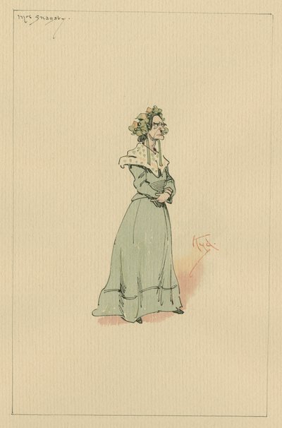 Mevrouw Snagsby door Joseph Clayton Clarke